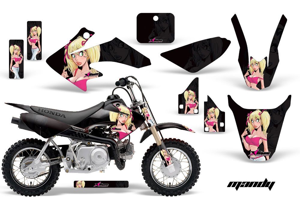 Honda CRF50 Dirt Bike Graphic Kit - 2004-2013 Mandy Black