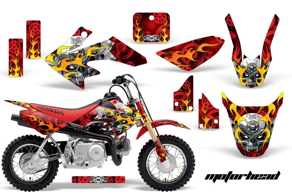 Honda CRF50 Dirt Bike Graphic Kit - 2004-2013 Motorhead Red