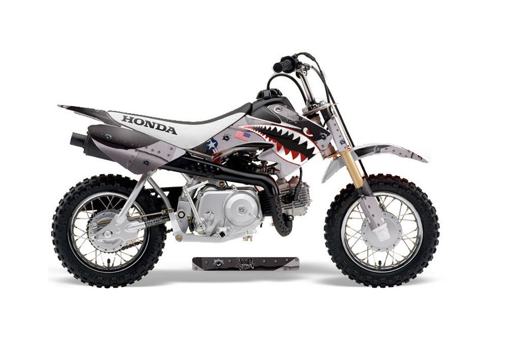 Honda CRF50 Dirt Bike Graphic Kit - 2004-2013 P40 Warhawk Black
