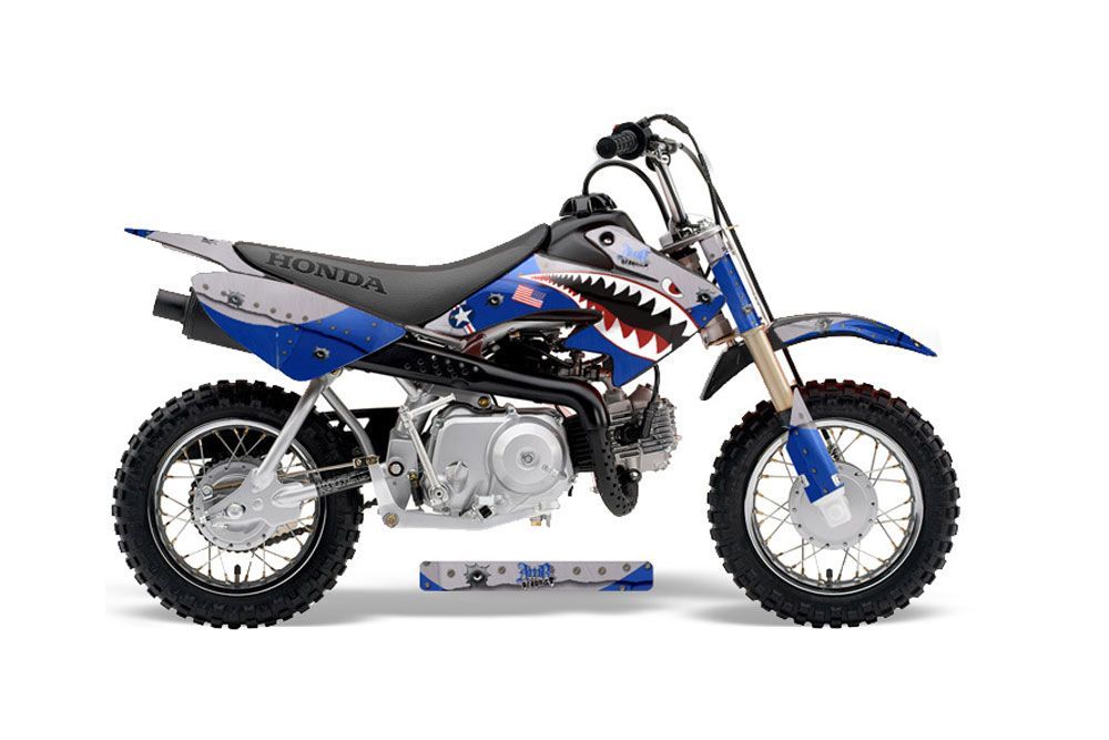 Honda CRF50 Dirt Bike Graphic Kit - 2004-2013 P40 Warhawk Blue