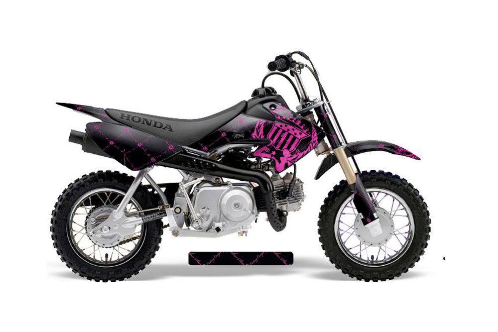 Honda CRF50 Dirt Bike Graphic Kit - 2004-2013 Silver Star - Reloaded Pink