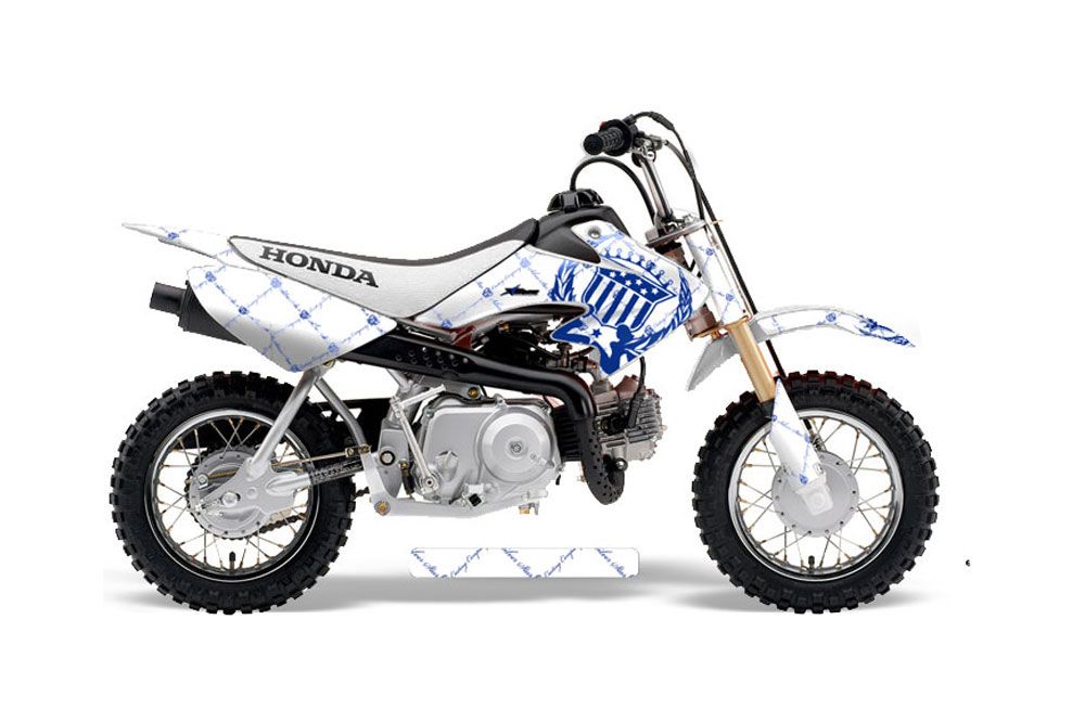 Honda CRF50 Dirt Bike Graphic Kit - 2004-2013 Silver Star - Reloaded White