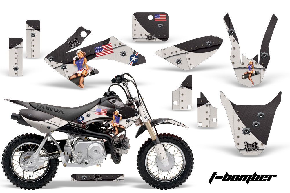 Honda CRF50 Dirt Bike Graphic Kit - 2004-2013 T Bomber Black