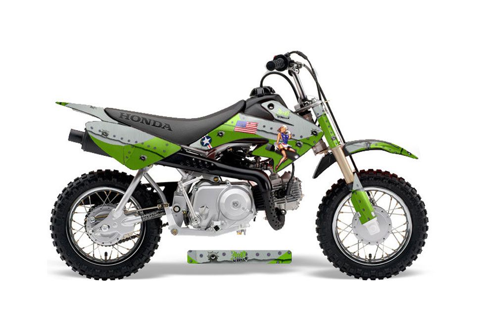 Honda CRF50 Dirt Bike Graphic Kit - 2004-2013 T Bomber Green