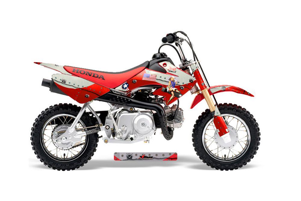 Honda CRF50 Dirt Bike Graphic Kit - 2004-2013 T Bomber Red