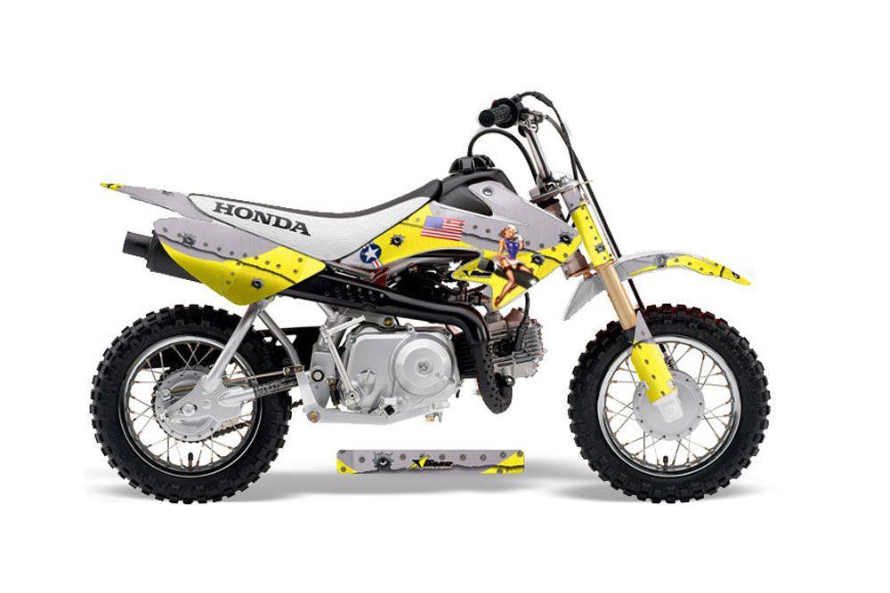 Honda CRF50 Dirt Bike Graphic Kit - 2004-2013 T Bomber Yellow