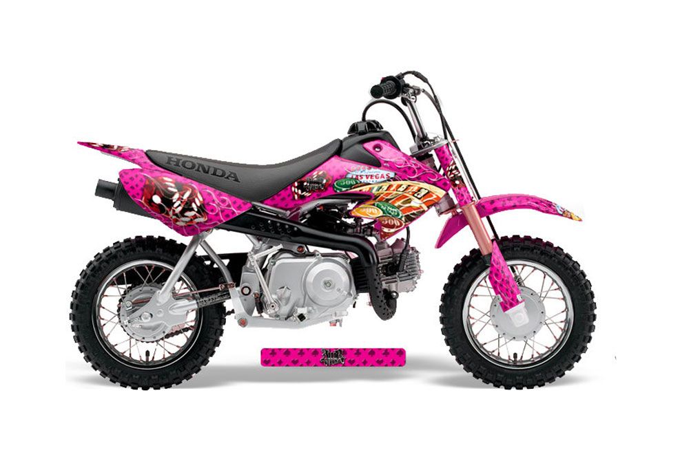 Honda CRF50 Dirt Bike Graphic Kit - 2004-2013 Vegas Baller Pink