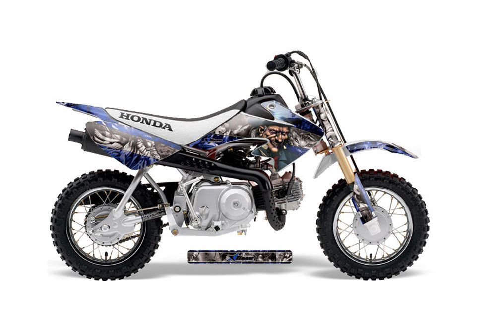 Honda CRF50 Dirt Bike Graphic Kit - 2004-2013 Mad Hatter Blue