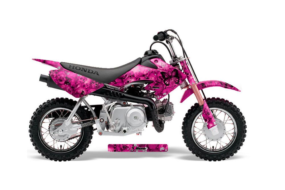 Honda CRF50 Dirt Bike Graphic Kit - 2004-2013 Butterfly Pink