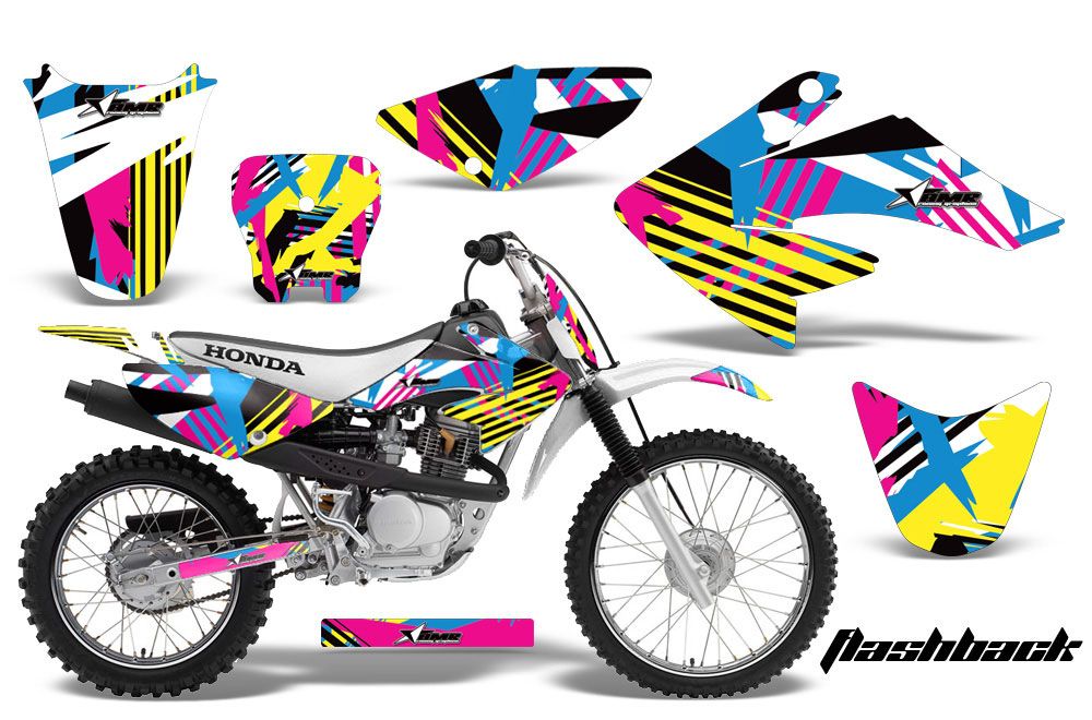 Honda CRF70 Dirt Bike Graphic Kit - 2004-2015 Flashback