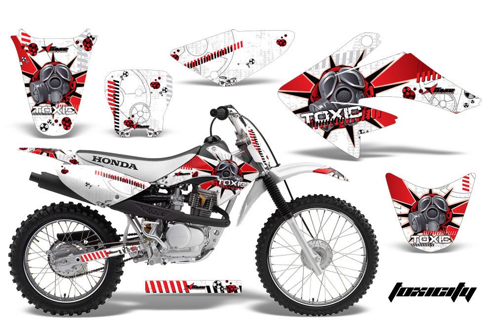 Honda CRF100 Dirt Bike Graphic Kit - 2004-2010 Toxicity Red