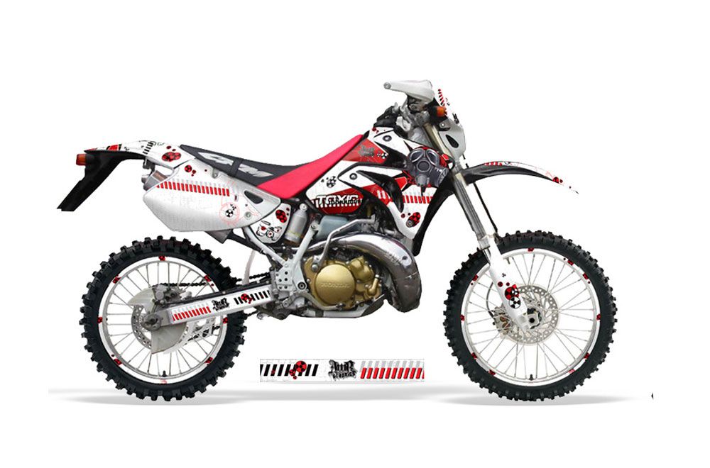 Honda CRM 250 AR Dirt Bike Graphic Kit - 1989-1999 Toxicity Red