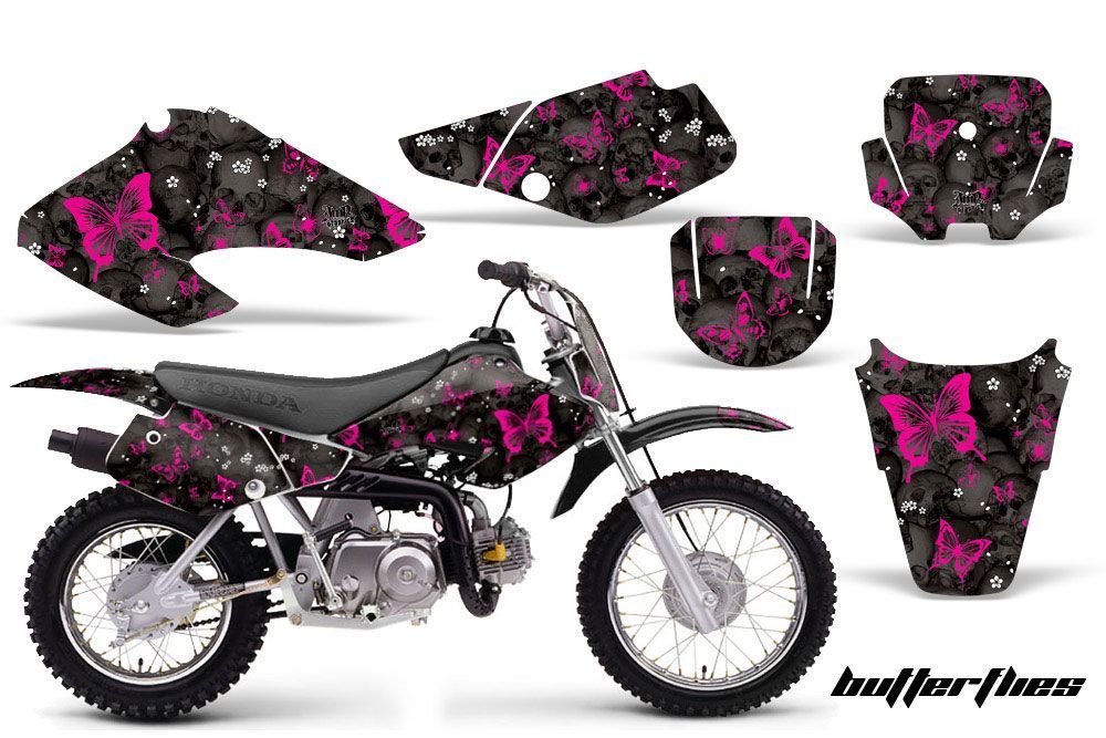 Honda XR50 Dirt Bike Graphic Kit - 2000-2003 Butterfly Pink