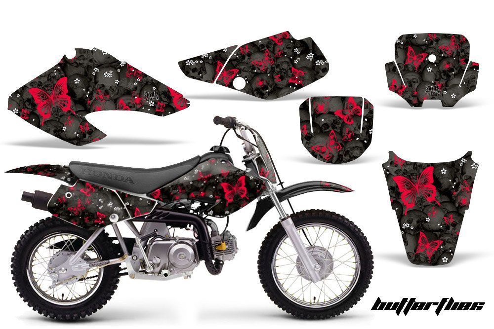 Honda XR50 Dirt Bike Graphic Kit - 2000-2003 Butterfly Red