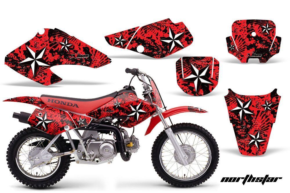 Honda XR50 Dirt Bike Graphic Kit - 2000-2003 Northstar Red
