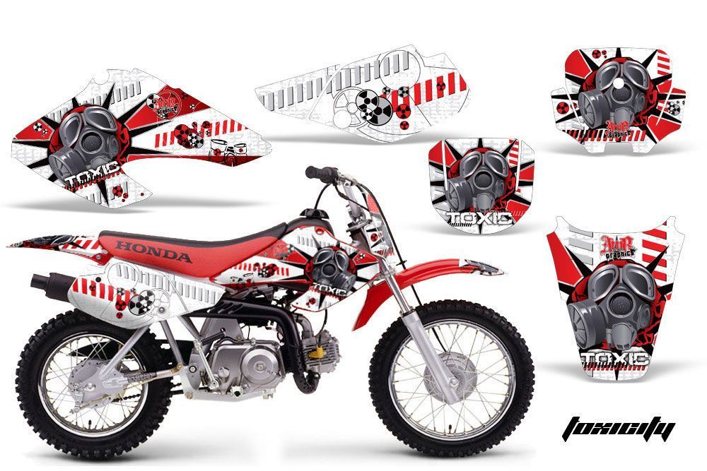Honda XR50 Dirt Bike Graphic Kit - 2000-2003 Toxicity Red