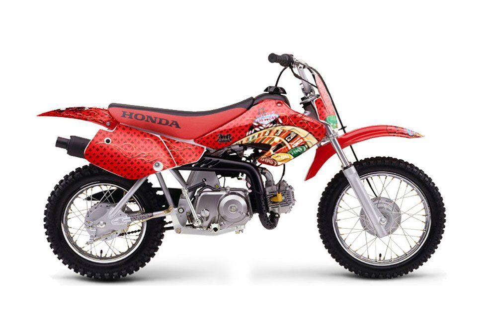 Honda XR50 Dirt Bike Graphic Kit - 2000-2003 Vegas Baller Red