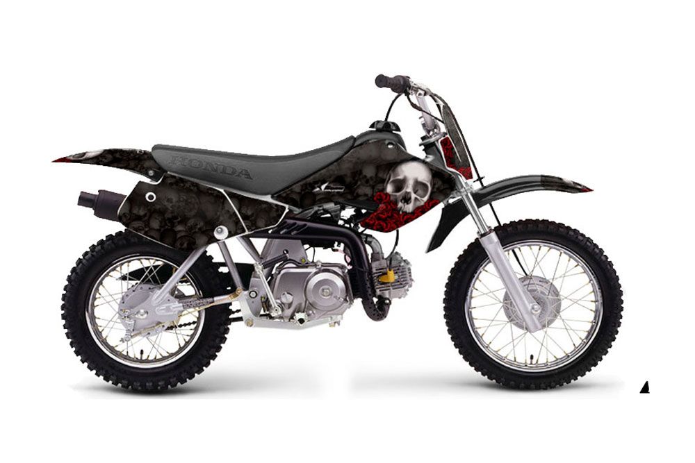 Honda XR50 Dirt Bike Graphic Kit - 2000-2003 Bone Collector Black
