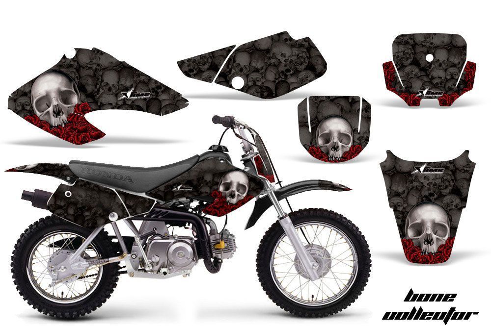 Honda XR50 Dirt Bike Graphic Kit - 2000-2003 Bone Collector Black