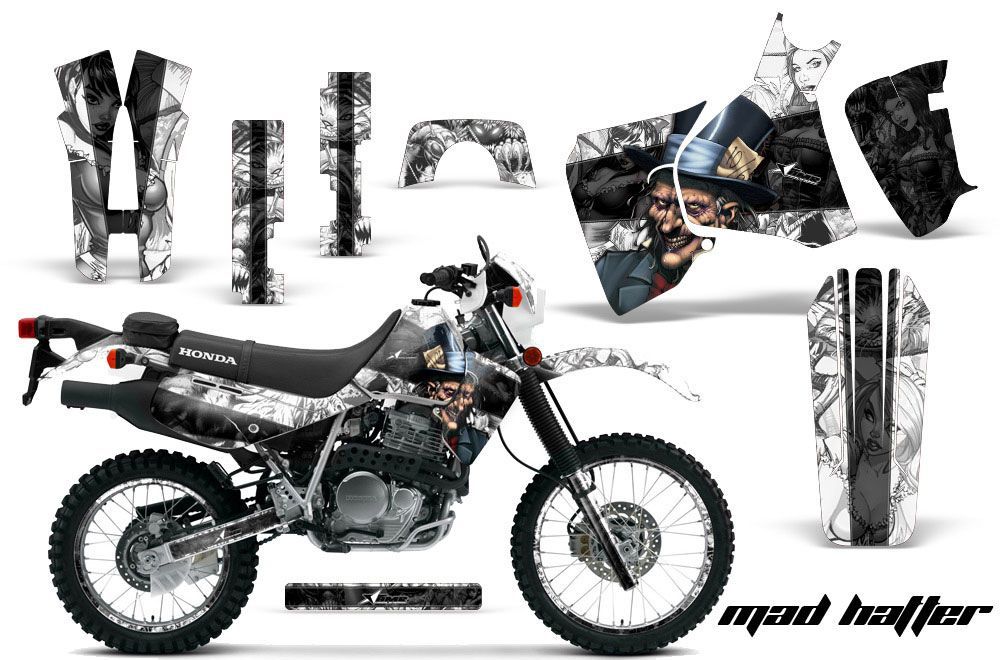 Honda XR650L Dirt Bike Graphic Kit - 1993-2018 Mad Hatter White
