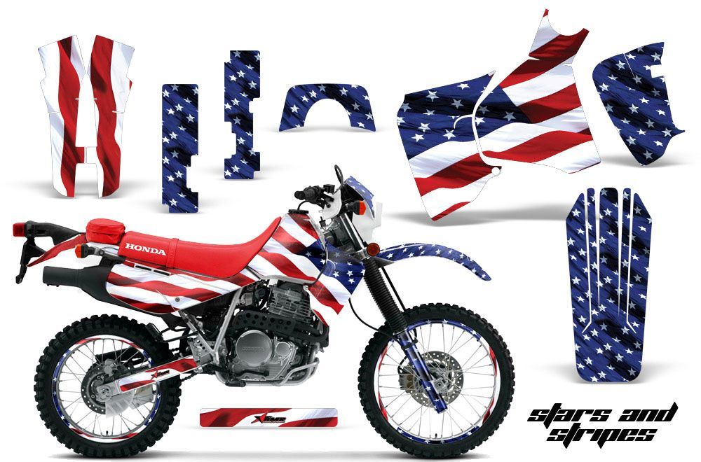 Honda XR650L Dirt Bike Graphic Kit - 1993-2018 Stars and Stripes Red White & Blue