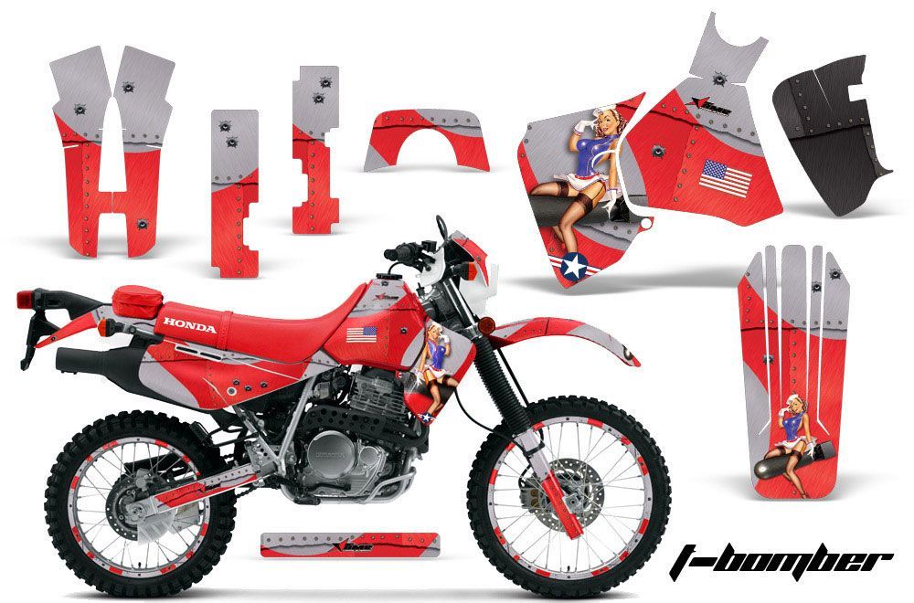 Honda XR650L Dirt Bike Graphic Kit - 1993-2018 T Bomber Red