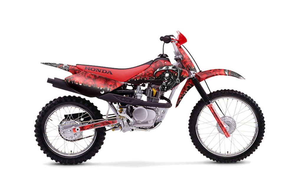 Honda XR100 Dirt Bike Graphic Kit - 2001-2003 Reaper Red