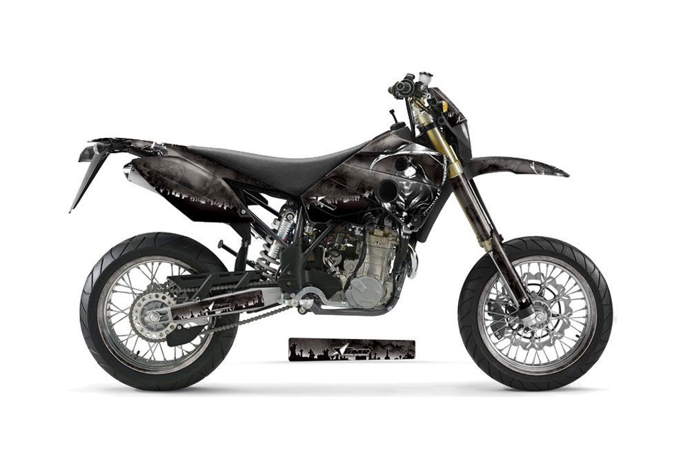 Husaberg FC / FE / FS 400 Dirt Bike Graphic Kit - 2001-2005 Reaper Black