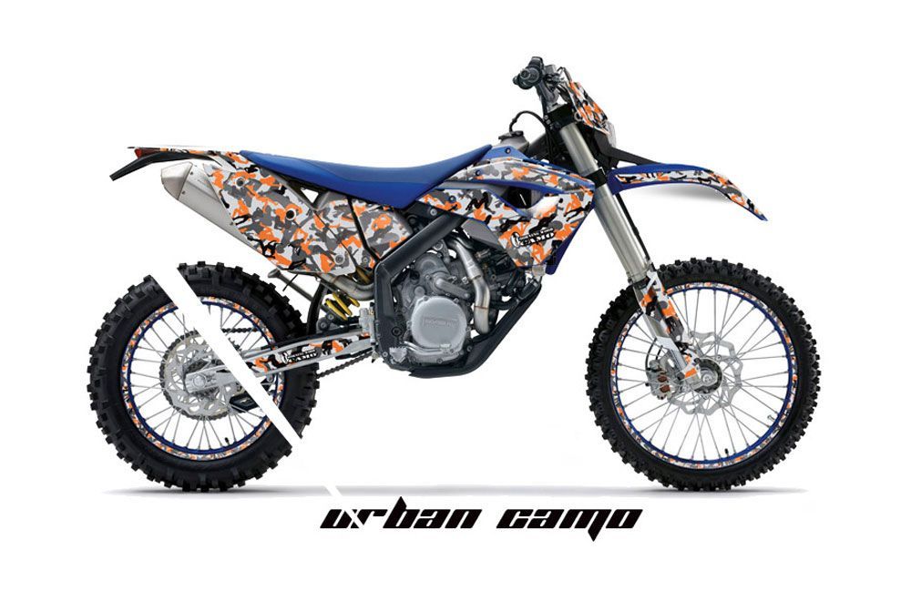 Husaberg FS / FE 450 Dirt Bike Graphic Kit - 2009-2012 Urban Camo Orange
