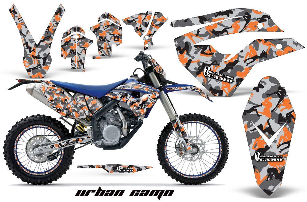 Husaberg FS / FE 450 Dirt Bike Graphic Kit - 2009-2012 Urban Camo Orange
