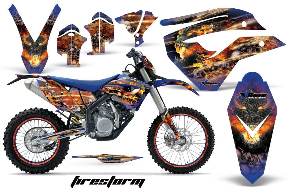 Husaberg FS / FE 670 Dirt Bike Graphic Kit - 2009-2012 Firestorm Blue