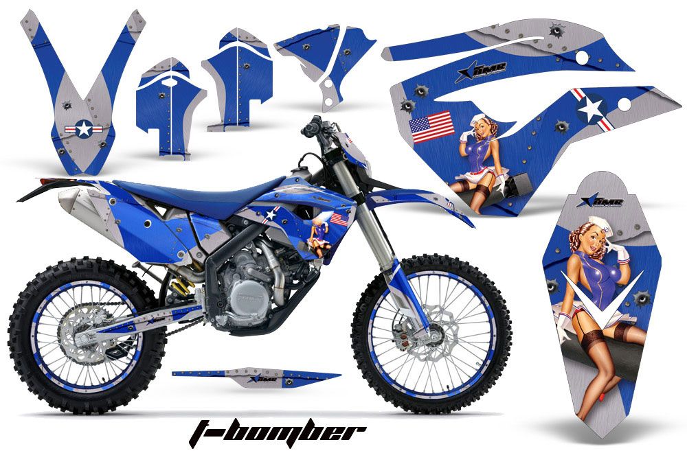Husaberg FS / FE 450 Dirt Bike Graphic Kit - 2009-2012 T Bomber Blue