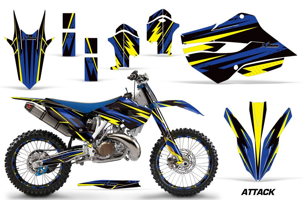 Husaberg TC / FC 250 Dirt Bike Graphic Kit - 2013-2014 Attack Blue