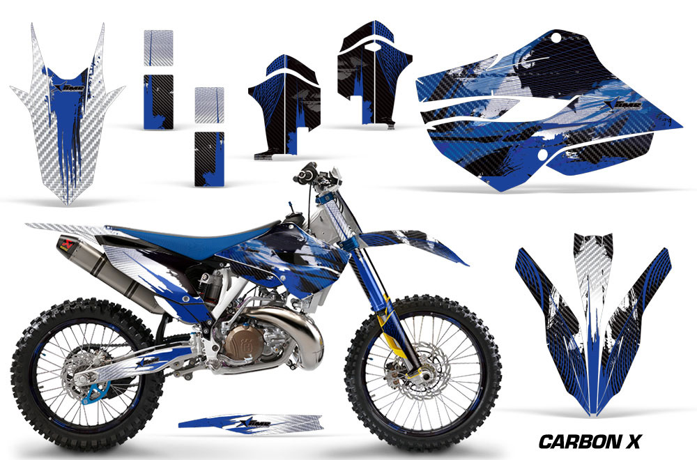 Husaberg TC / FC 250 Dirt Bike Graphic Kit - 2013-2014 Carbon X Blue