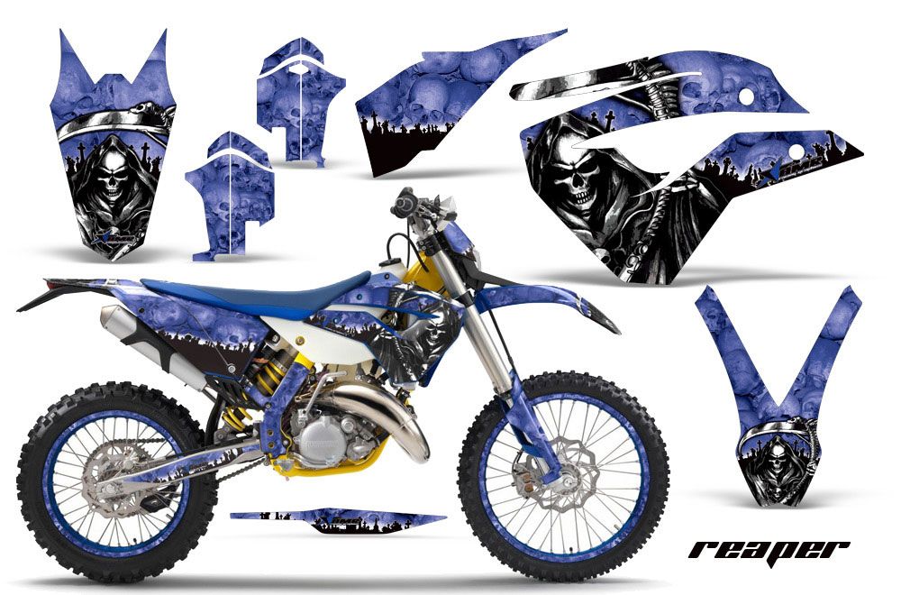 Husaberg TE 125 Dirt Bike Graphic Kit - 2011-2012 Reaper Blue