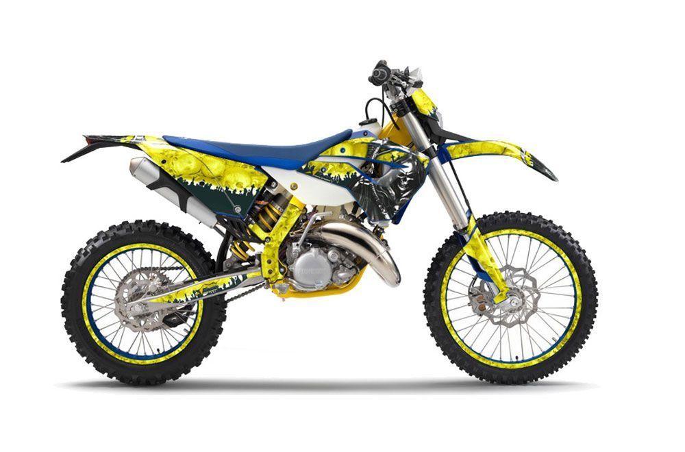 Husaberg TE 125 Dirt Bike Graphic Kit - 2011-2012 Reaper Yellow