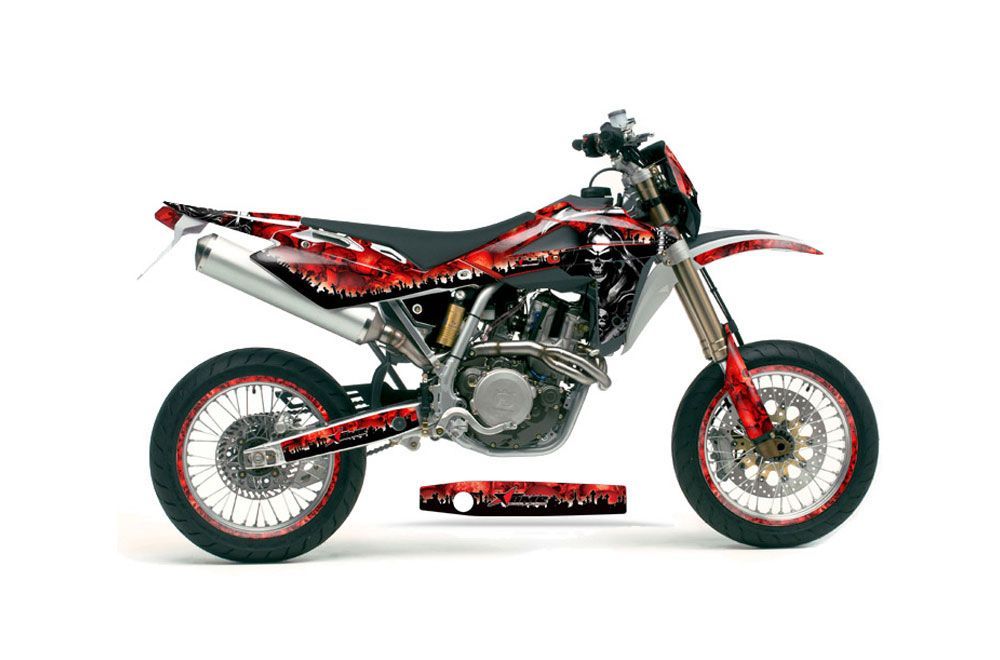 Husqvarna SM / SMR 450 / 530 Dirt Bike Graphic Kit - 2005-2010 Reaper Red