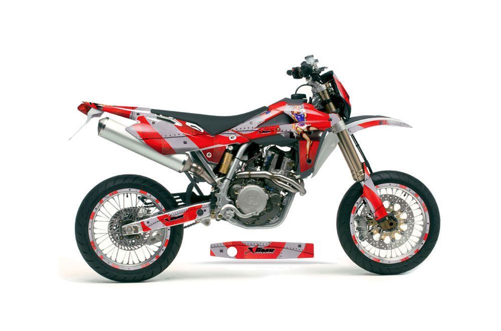 Husqvarna SM / SMR 450 / 530 Dirt Bike Graphic Kit - 2005-2010 T Bomber Red