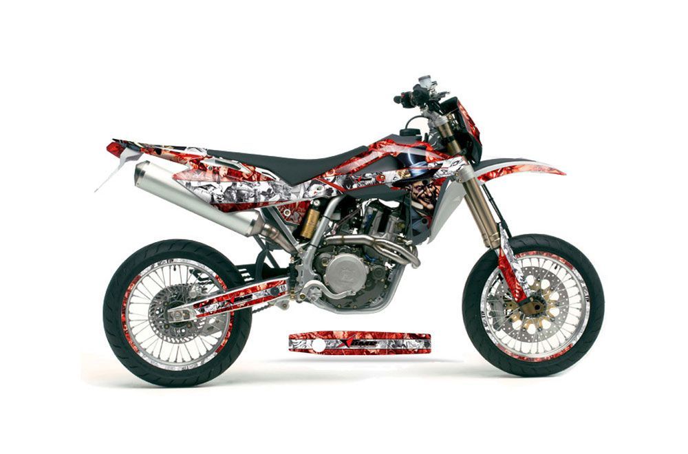 Husqvarna TC / TE 450 Dirt Bike Graphic Kit - 2005-2010 Mad Hatter Red