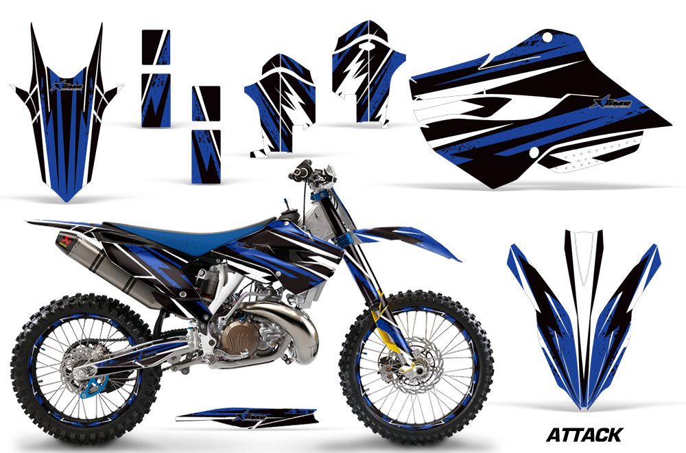 Husqvarna TC / FC 300 Dirt Bike Graphic Kit - 2014-2016 Attack Blue