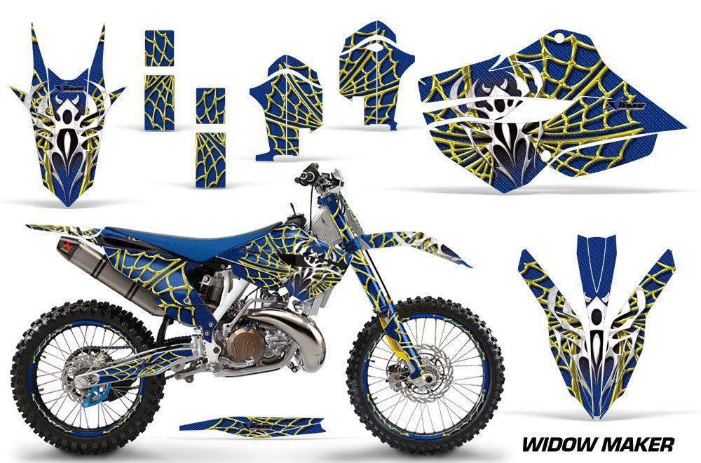 Husqvarna TC / FC 250 Dirt Bike Graphic Kit - 2014-2016 Widow Maker Yellow