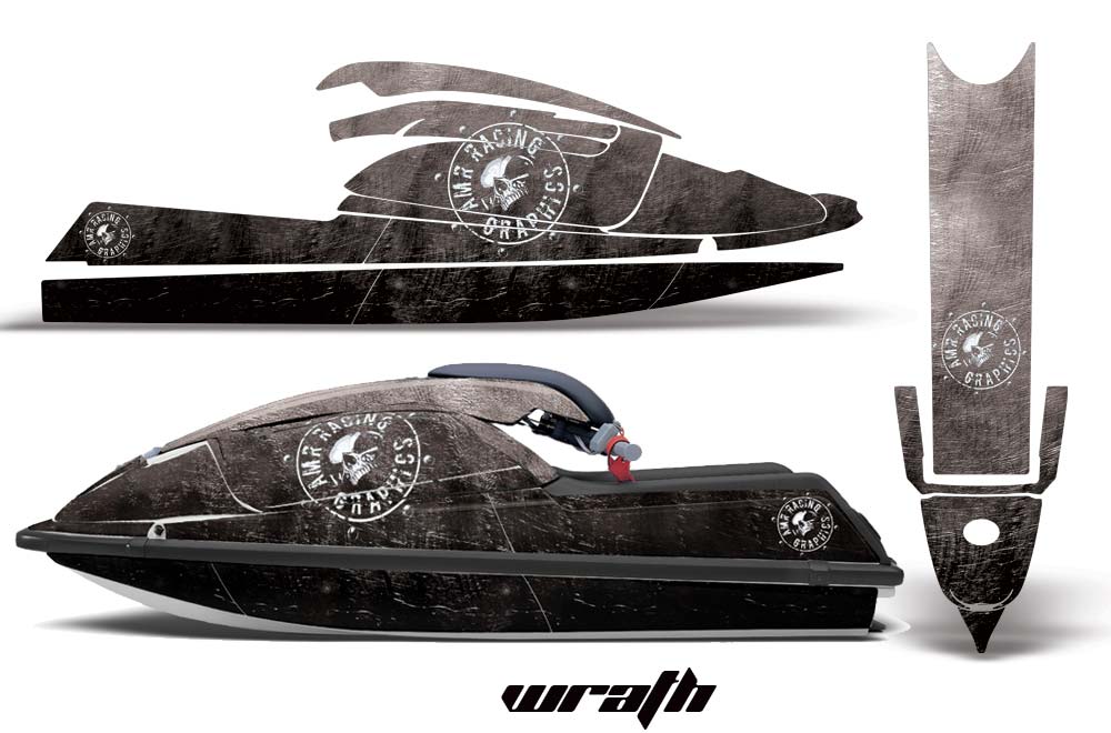 Kawasaki 750 SX / SXR Jet Ski Graphic Kit - 1992-1998 Wrath Black
