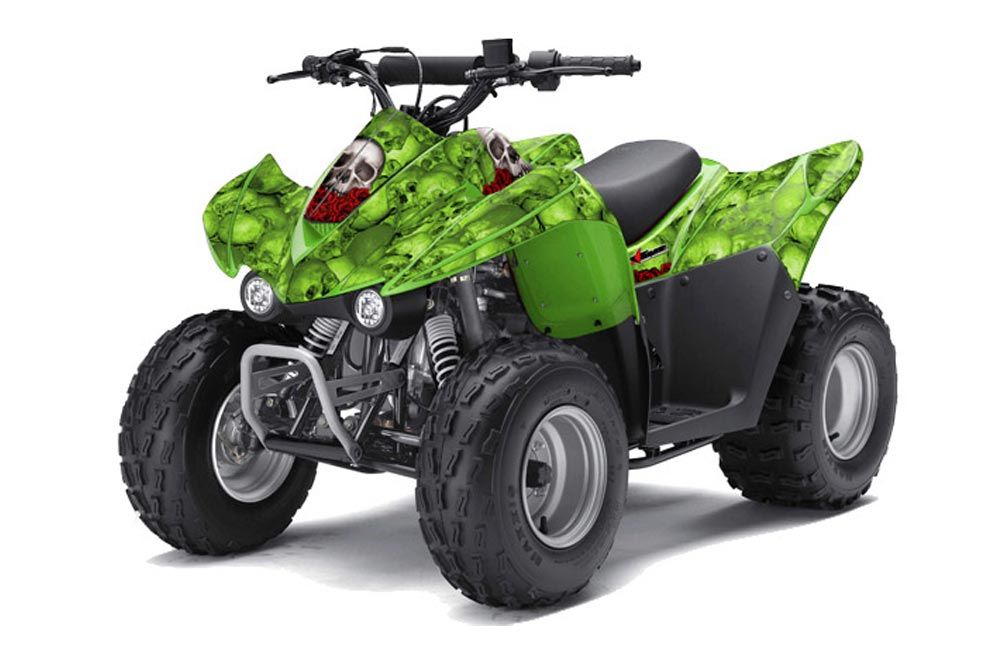Kawasaki KFX 50 / 90 ATV Graphic Kit - 2007-2021 Bone Collector Green
