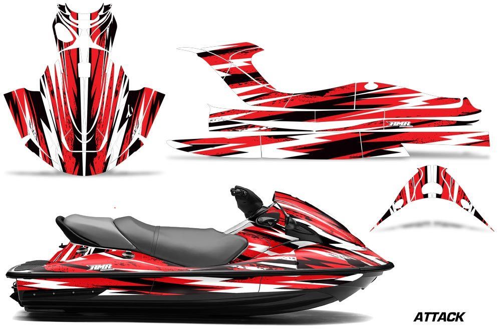 Kawasaki STX 15F Jet Ski Graphic Kit 2003-2018 Attack Red