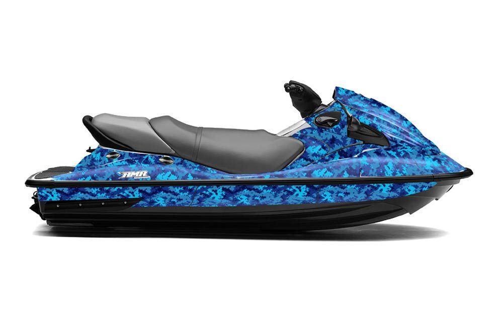 Kawasaki STX 15F Jet Ski Graphic Kit 2003-2018 Digi Camo Blue