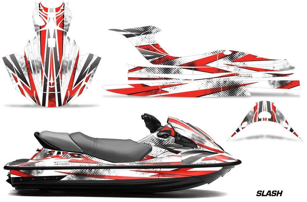 Kawasaki STX 15F Jet Ski Graphic Kit 2003-2018 Slash Red