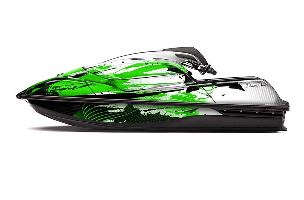 Kawasaki SX-R SXR JS1500 Jet Ski Graphic Kawi Kit 2017-2020 Carbon X Green