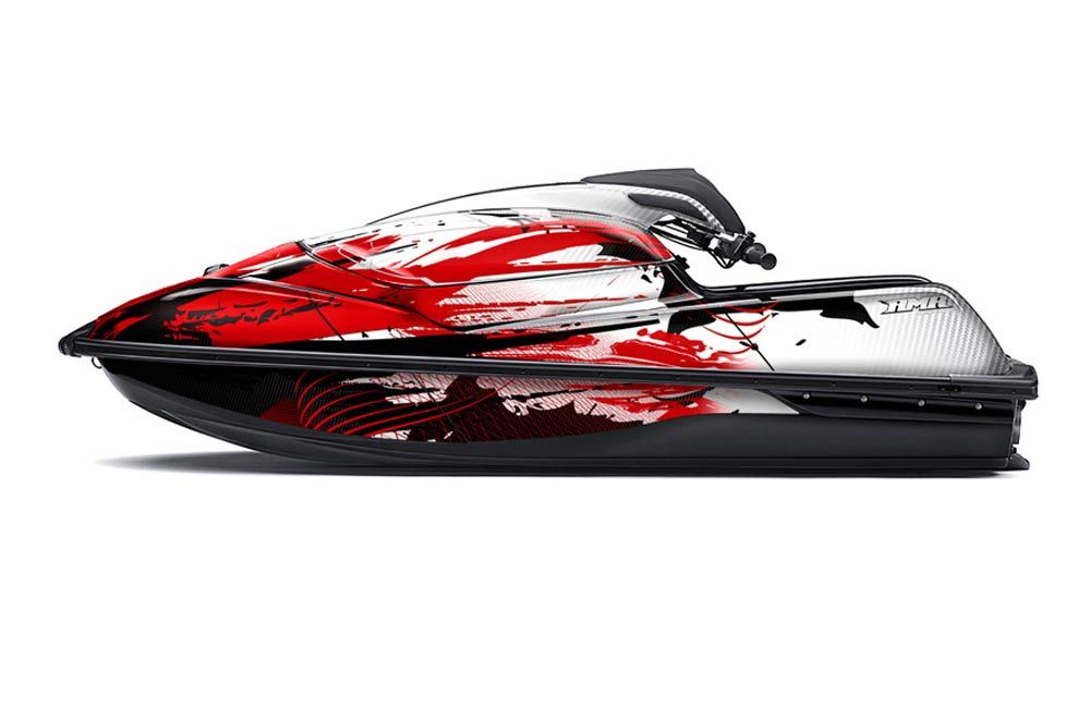 Kawasaki SX-R SXR JS1500 Jet Ski Graphic Kawi Kit 2017-2020 Carbon X Red