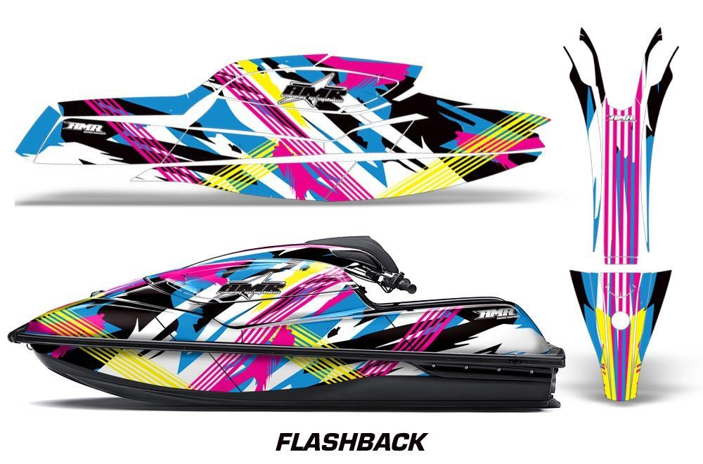 Kawasaki SX-R SXR JS1500 Jet Ski Graphic Kawi Kit 2017-2020 Flashback