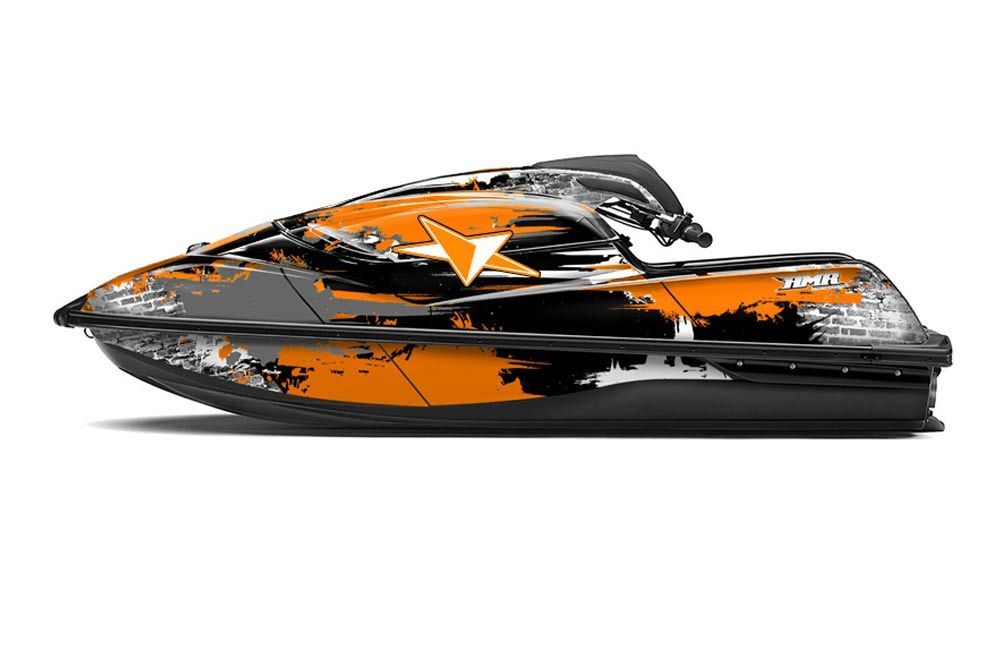 Kawasaki SX-R SXR JS1500 Jet Ski Graphic Kawi Kit 2017-2020 Street Star Orange